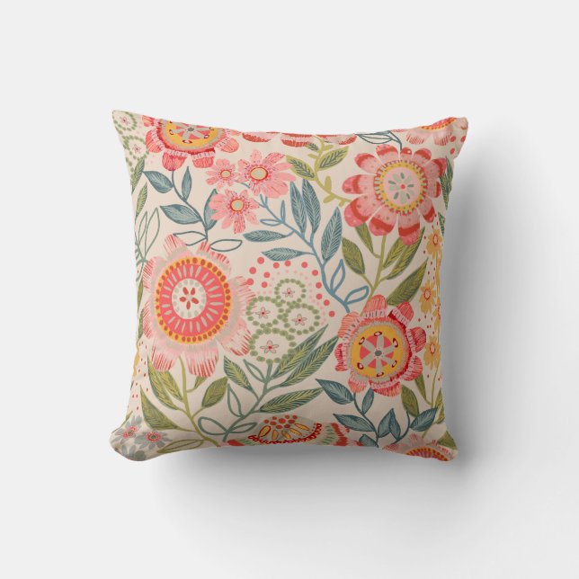 Bold Blooms Design Cushion (Front)