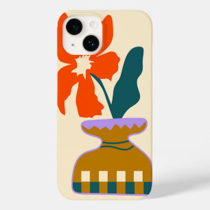 Bold Blooms in a Patterned Vase Case-Mate iPhone 14 Case
