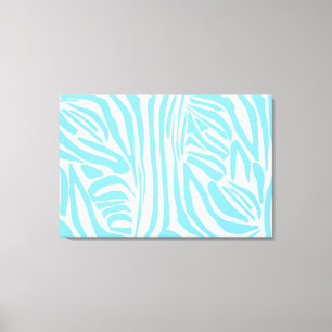 Bold Blue and White Zebra Print