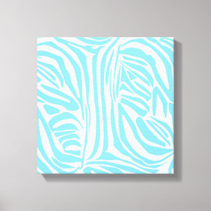 Bold Blue and White Zebra Print