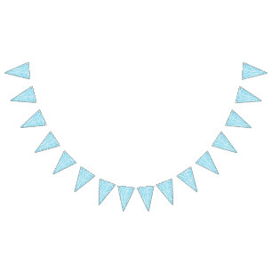 Bold Blue and White Zebra Print Bunting