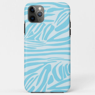 Bold Blue and White Zebra Print iPhone 11 Pro Max Case