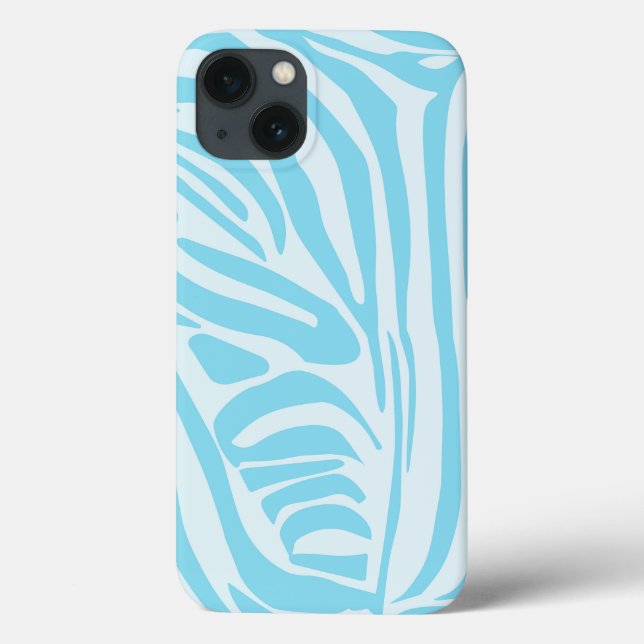 Bold Blue and White Zebra Print Case-Mate iPhone Case (Back)
