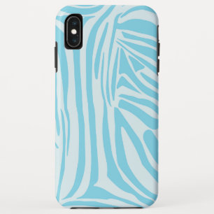Bold Blue and White Zebra Print iPhone XS Max Case