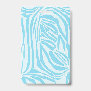 Bold Blue and White Zebra Print ID Badge