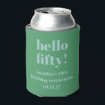 Bold Blue Green Cute Modern Custom 50th Birthday Can Cooler<br><div class="desc">Bold Blue Green Cute Simple Modern Custom 50th Birthday Can Cooler</div>