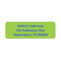 Bold Blue On Lime Green Birthday Party Address