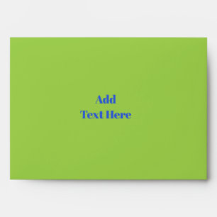 Bold Blue On Lime Green Birthday Party  Envelope
