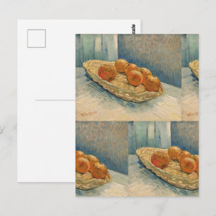 Bold Blue & Orange Van Gogh Fruit Decor Postcard