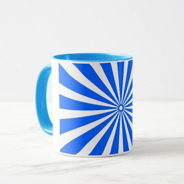 Bold Blue Sunburst Mug (Front Left)