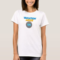 Bold Blue VACATION MODE ON Designer Graphic