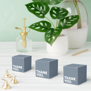 Bold Blue Wedding Thank You Favour Tag Box