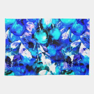 Bold blues tea towel