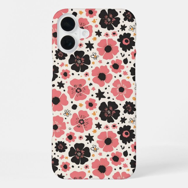 Bold & Blush Blossom Dance iPhone Case (Back)