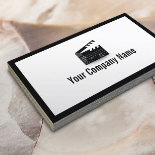 Bold Border Clapperboard Director Business Card