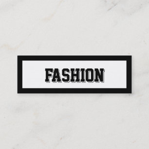 Bold Border Fashion Stylist Mini Business Card