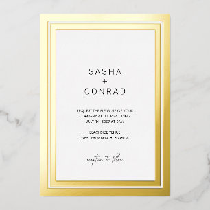 Bold Border Modern Wedding