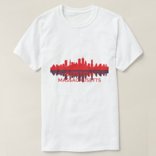 Bold Boston Massachusetts Skyline Silhouette T-Shirt