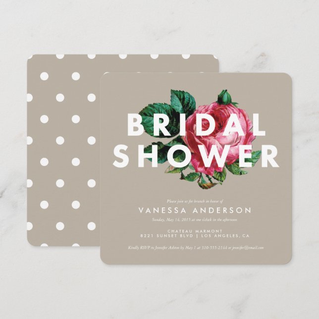 Bold Botanical | Bridal Shower Invitation (Front/Back)