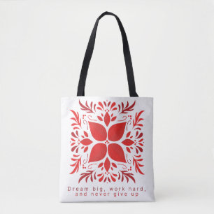 Bold Botanical Quote Jumbo Tote Bag