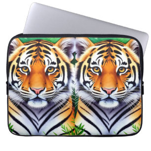 Bold Botanical Tiger cub Laptop Sleeve