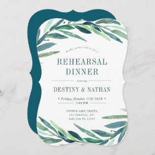 Bold Botanicals Wrap   Rehearsal Dinner Invitation