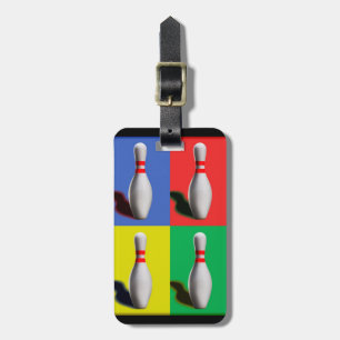 Bold Bowling Pins Luggage Tag