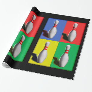 Bold Bowling Pins Wrapping Paper