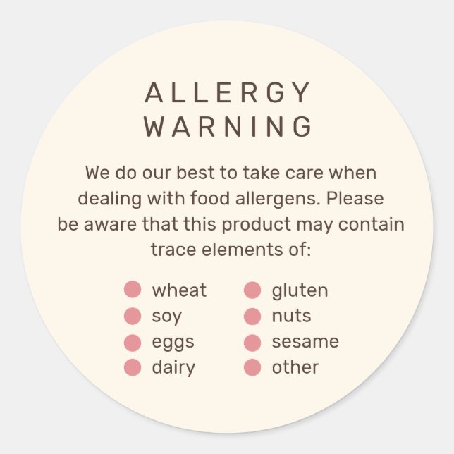 Bold Brand-Ready Bakery Allergen Label (Front)