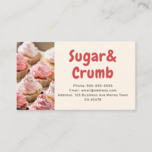 Bold Brand-Ready Bakery Photo Business Card