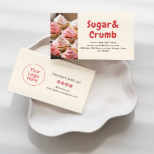 Bold Brand-Ready Bakery Photo Business Card