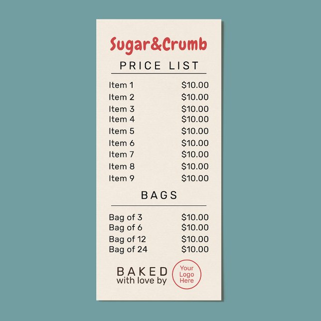 Bold Brand-Ready Bakery Price List Rack Card (Creator Uploaded)