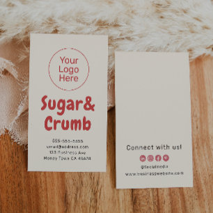 Bold Brand-Ready Bakery Vertical Business Card
