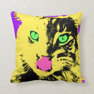 Bold Bright Cat Face Cushion