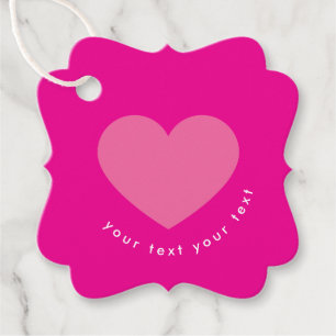 BOLD bright colorful MODERN pink christmas holiday Favour Tags