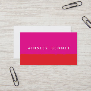 Bold Bright Colour Block Business Cards