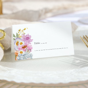 Bold Bright Floral  Place Card