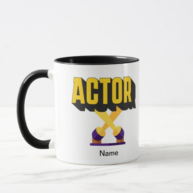 Bold Bright Lights Actor Mug Personalised (Left)