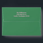 Bold Bright Modern Retro Pink Green 50th Birthday Envelope<br><div class="desc">Bold Bright Modern Retro Pink Green 50th Birthday Return Address Envelopes</div>
