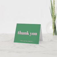 Bold Bright Modern Retro Pink Green Birthday 