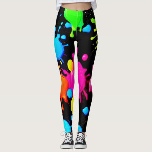 Bold & Bright Paint Splashes Leggings