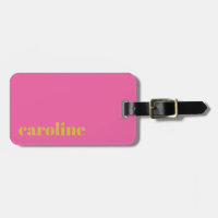 Bold Bright Pink and Yellow Modern Personalised 