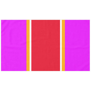 Bold Bright Pink Red Yellow White Racing Stripes Tablecloth