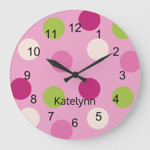Bold Bright Polka Dot Wall Clock
