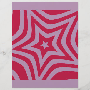 Bold & Bright Red & White Star in a Vector Pattern