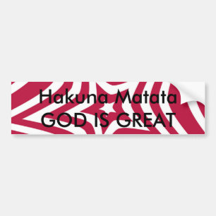 Bold & Bright Red & White Star in a Vector Pattern Bumper Sticker