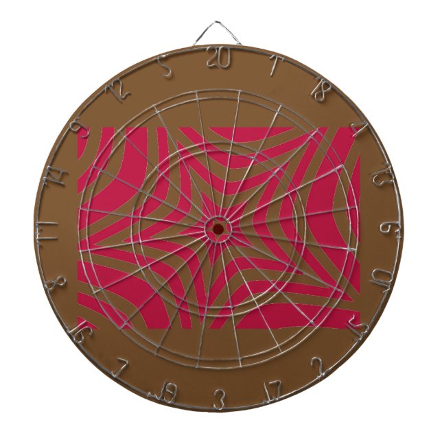Bold & Bright Red & White Star in a Vector Pattern Dartboard (Front)