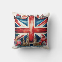 Bold British Union Jack Design Cushion