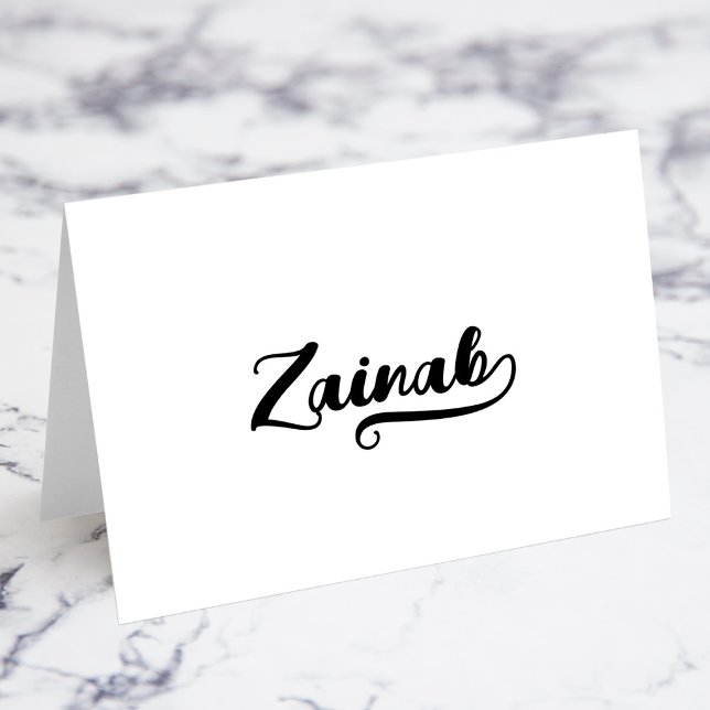 Bold Brush Script B Swash Name Place Cards (Bold Brush Script B Swash Name Place Cards)