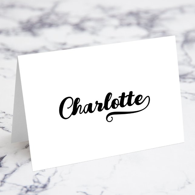 Bold Brush Script E Swash Name Place Cards (Bold Brush Script E Swash Name Place Cards)